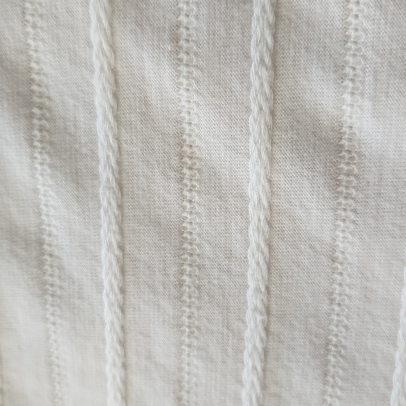 3/4 length sleeve white, boat neck knit top. - Picture 7 of 8